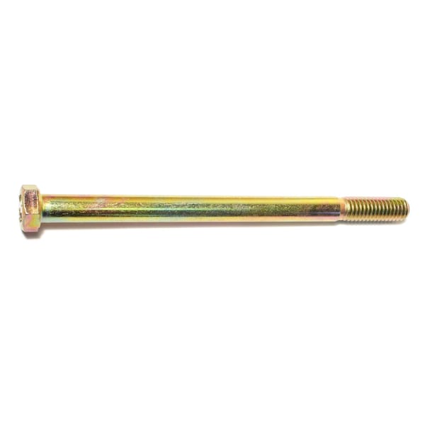 Midwest Fastener Grade 8, 3/8"-16 Hex Head Cap Screw, Zinc Yellow Steel, 5-1/2 in L, 25 PK 00706 - main